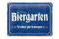 Preview: Blechschild "Biergarten" - 20 x 15cm